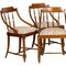 Italian Solid Walnut Gondola Dinner Chairs, 1950s, Set of 6, Image 8