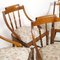 Italian Solid Walnut Gondola Dinner Chairs, 1950s, Set of 6 4