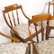 Italian Solid Walnut Gondola Dinner Chairs, 1950s, Set of 6, Image 4