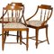 Italian Solid Walnut Gondola Dinner Chairs, 1950s, Set of 6, Image 6