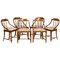 Italian Solid Walnut Gondola Dinner Chairs, 1950s, Set of 6, Image 1