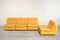 Conjunto de sofás modular de cuero coñac, años 70, Imagen 9