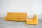 Conjunto de sofás modular de cuero coñac, años 70, Imagen 4