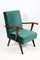 Vintage Green Velvet Armchair, 1970s, Image 1