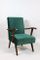 Vintage Green Velvet Armchair, 1970s 8