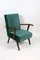 Fauteuil Vintage en Velours Vert, 1970s 12