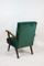 Grüner Vintage Armlehnstuhl aus Samt, 1970er 5