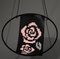 Black Cross Stitch Embroidery Hanging Swing Chair from Studio Stirling, Image 9