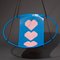 Blue Cross Stitch Embroidery Hanging Swing Chair from Studio Stirling 1