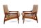 Mid-Century Teak and Leather Armchairs, 1960s, Set of 2, Image 9