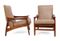 Mid-Century Sessel aus Teak und Leder, 1960er, 2er Set 8