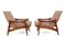 Mid-Century Teak and Leather Armchairs, 1960s, Set of 2, Image 4