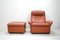 Vintage DS 49 Cognac Leather Lounge Chair & Ottoman from de Sede, Set of 2 6