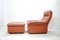 Vintage DS 49 Cognac Leather Lounge Chair & Ottoman from de Sede, Set of 2 2