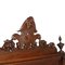 Antique Italian Renaissance Hand Carved and Turned Walnut Fireplace or Console Mirror from Ballario, Image 3