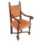 Vintage Carved Renaissance Throne Armchair from Bonciani 1