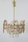 Gilt Brass Facet Cut Crystal Glass Chandelier from Palwa, 1970s, Image 6