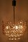Gilt Brass Facet Cut Crystal Glass Chandelier from Palwa, 1970s 3