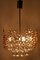 Gilt Brass Facet Cut Crystal Glass Chandelier from Palwa, 1970s, Image 3