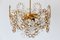 Gilt Brass Facet Cut Crystal Glass Chandelier from Palwa, 1970s 4