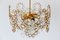Gilt Brass Facet Cut Crystal Glass Chandelier from Palwa, 1970s, Image 4