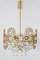 Gilt Brass Facet Cut Crystal Glass Chandelier from Palwa, 1970s, Image 1