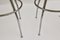 Chromed Metal Barstools with Blue Skai Seat, 1950s, Set of 2 7