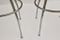 Chromed Metal Barstools with Blue Skai Seat, 1950s, Set of 2, Image 7