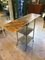 Mid-Century French Industrial Side Table with Drop Leaves, Image 4