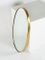 Oval Italian Brass Mirror, 1950s 2