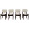 Esszimmerstühle mit Gestell aus Wengeholz, 1960er, 4er Set 1