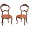 Antike italienische Louis Philippe Beistellstühle aus Nussholz, 2er Set 8