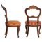 Antike italienische Louis Philippe Beistellstühle aus Nussholz, 2er Set 3