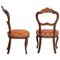 Antique Louis Philippe Italian Walnut Side Chairs, Set of 2 3