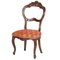 Antique Louis Philippe Italian Walnut Side Chairs, Set of 2 1
