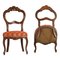Antique Louis Philippe Italian Walnut Side Chairs, Set of 2 2