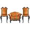 Italian Pair of Chairs and Armchair by Paolo Buffa for Cantù, 1930s, Set of 3 1