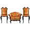 Italian Pair of Chairs and Armchair by Paolo Buffa for Cantù, 1930s, Set of 3, Image 1