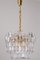 Golden Brass & Glass Palazzo Chandelier by J.T. Kalmar, 1970s, Image 3