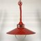 Vintage Estonian Red Metal Pendant Lamp from ZESI Nowe, 1970s 1