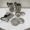 Art Deco Stainless Steel Coffee & Tea Set from Létang & Rémy, 1980s, Set of 6 2