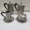 Art Deco Stainless Steel Coffee & Tea Set from Létang & Rémy, 1980s, Set of 6 1