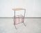 Vintage Metal & Teak Side Table with Magazine Rack, Image 6