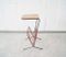 Vintage Metal & Teak Side Table with Magazine Rack 5