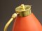 Mid-Century French Red Brass Table Lamp, 1950s 5