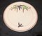 Large Vintage Bengali Plate with Bird Motif from Longwy 1