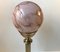 Vintage Scandinavian Fluted Brass & Pink Glass Table Lamp, 1970s 6