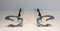 Brushed Steel and Iron Andirons from Jean-Paul Créations, 1970s, Set of 2, Image 4