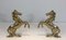 French Brass Horse Andirons, 1970s, Set of 2 2