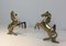 French Brass Horse Andirons, 1970s, Set of 2 6